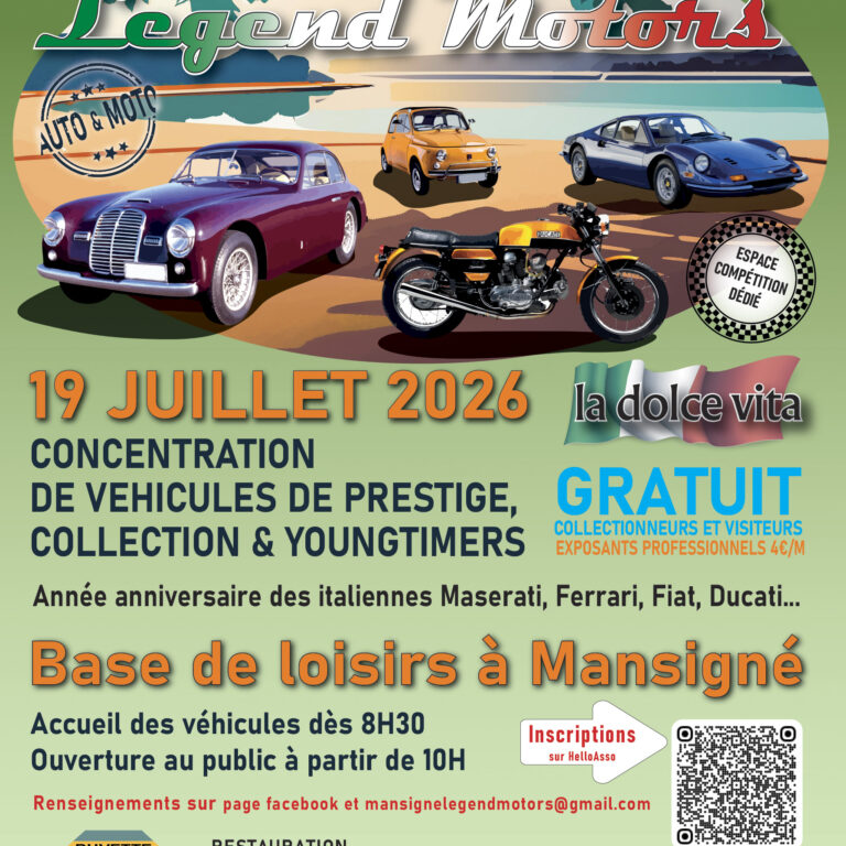 Affiche du 3ème rassemblement de véhicules de prestige